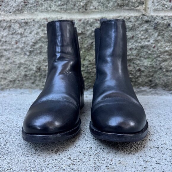 FRYE Melissa Chelsea Boots Womens 7 Black Ankle Boot Italian Leather Bootie - Picture 12 of 13